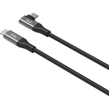 فيل تك كلييو كابل USB‎-‎C الى USB-C (زاوية يمين) سلك شحن ونقل بيانات، 1 متر، 3.28 قدم، اسود