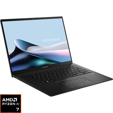 Asus Zenbook Laptop, AI with CoPilot+, 14", AMD Ryzen AI, 32 GB RAM, 1 TB M.2 NVMe PCIe 4.0 SSD, Windows 11 Home