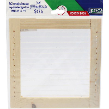 مستلزمات الخياطة، 25) اطار نول، مربع X سم)، مع خيط 25، بني فاتح