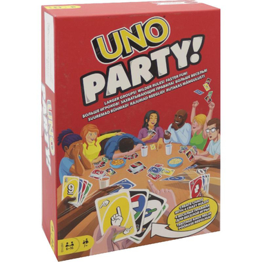 Mattel UNO Party!, 6-16 Players Card Game, 7 Years and Above, English