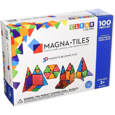 Valtech Clear Colors Magna Tiles Educational Activity Set, English, 3 Years and Above