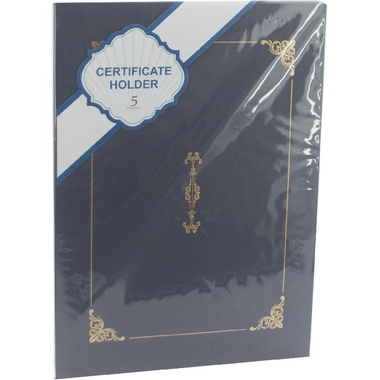Roco Certificate Holder with Print, A4, Cardboard Frame, 300 gsm, Blue