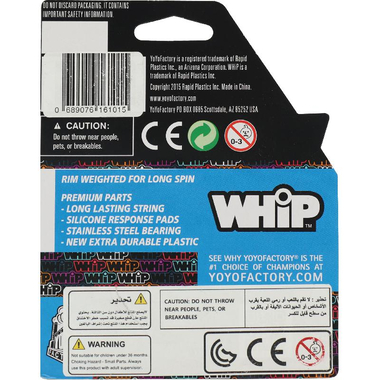 YoYoFactory Whip Yoyo Stainless Steel Bearing Play Accessory, Red, 8 Years and Above