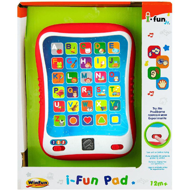 وين فان فون جاي ار‎‎-‎‎اي فون باد‎-‎آي كمبيوتر لوحي تعليمي، احمر، انجليزي، 1 سنة فأكثر