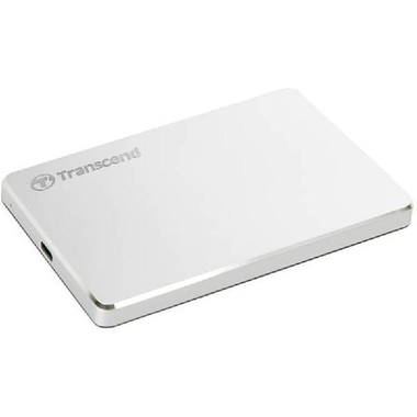 Transcend StoreJet 25C3S Portable Hard Disk Drive, 2 TB, Silver