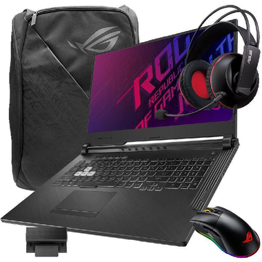 Asus ROG Strix G ROG Strix G G731GT (with ROG Backpack;Mouse;Headset;External Camera) Gaming Laptops, 17.3", Intel Core i9, 16 GB RAM, 256 GB SSD/1 TB HDD, Windows 10,