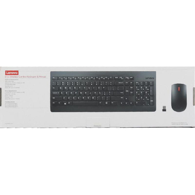 Lenovo 510 Arabic 253 Wireless Combo Desktop (Keyboard and Mouse), Wireless (2.4 GHz RF), for Laptop/Desktop Computer/Gaming Desktop Computer/CPU Windows OS, Black