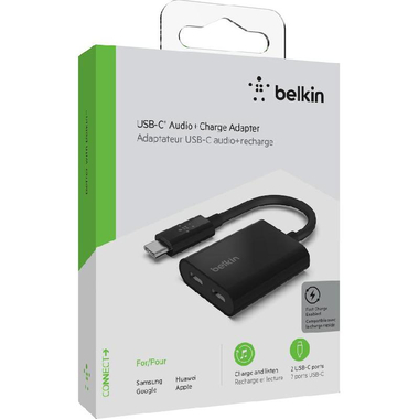 Belkin Connect USB-C to 2X USB-C Auxiliary Adapter