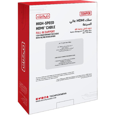 Techpick High-Speed HDMI AV Cable, 1.50 m ( 4.92 ft )