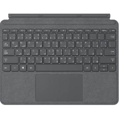 Microsoft Surface Go Signature Type Cover Alcantara Tablet Keyboard Case, Magnetic Attachment, for Microsoft Surface Go, Light Charcoal