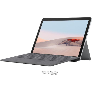 Microsoft Surface Go Signature Type Cover Alcantara Tablet Keyboard Case, Magnetic Attachment, for Microsoft Surface Go, Light Charcoal