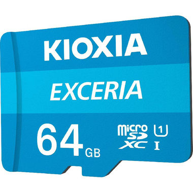 Kioxia Exceria Micro SD, 64 GB, Class 10: Max 100 Mbps Speed Performance