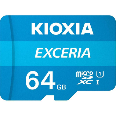 Kioxia Exceria Micro SD, 64 GB, Class 10: Max 100 Mbps Speed Performance