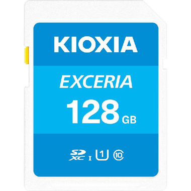 Kioxia Exceria SD Card, 128 GB, Class 10: Max 100 Mbps Speed Performance