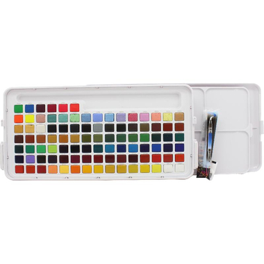 Sakura Koi Pocket Field Sketch Box Watercolor Set, 96 Colors + 1 Water Brushes;Palette