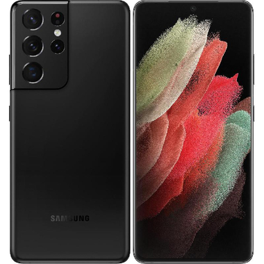 سامسونج جالكسي اس 21 الترا، 256 جيجابايت، 12 جيجابايت رام، أسود فانتوم الجيل الخامس، (5‎ nm) اكسينوس  2100