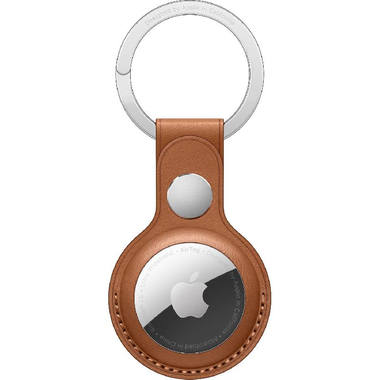 Apple AirTag Leather Key Ring (AirTag Not Included) Item Locator Accessory, for Apple AirTag, Saddle Brown