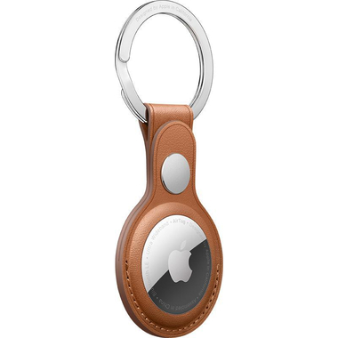 Apple AirTag Leather Key Ring (AirTag Not Included) Item Locator Accessory, for Apple AirTag, Saddle Brown