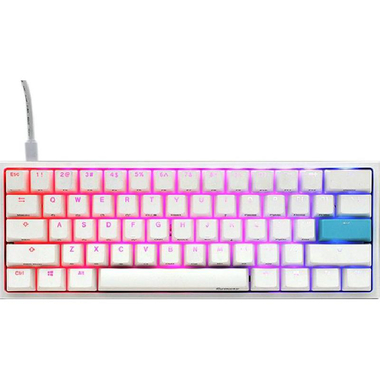 Ducky One 2 Mini RGB Cherry Red Mechanical Switch Gaming Keyboard, Wired, for Laptop/Desktop Computer/Gaming Desktop Computer/CPU Windows OS, White