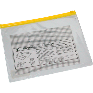 جيه اي سي شنطة على شكل ظرف، A5، جيب واحد، ألوان متنوعة شفافة