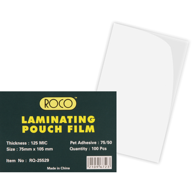 Roco Thermal Laminating Film, A7, 125 mic, Clear