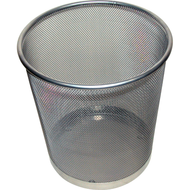 Roco Wastebasket, 13.62 l ( 3.00 gl ), Mesh, Silver