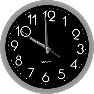 روكو ساعة حائط، شاشة ميكانيكية، اسود/ فضي