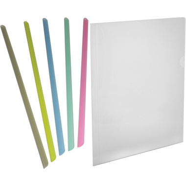 Data Bank Clear Front Report Cover, A4, Backbone Clip, Polypropylene, Clear