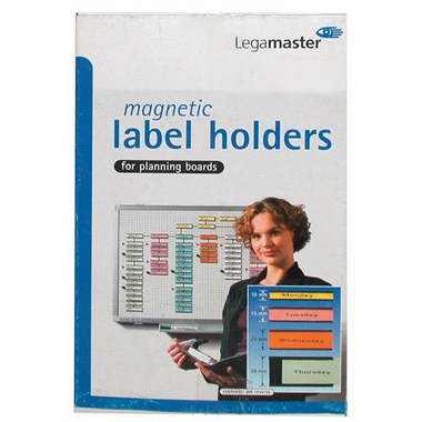 Legamaster Magnetic Label Holder, Carrier/Label, 2 X 6 cm, Brown/White