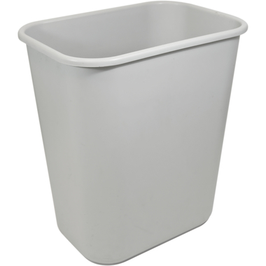 سلة مهملات، لتر( 5.72 جالون26.00 )، بلاستيك، رمادي