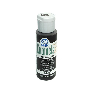 Plaid FolkArt Enamel Acrylic Paint, Burnt Umber, 2.00 oz ( 56.83 ml )