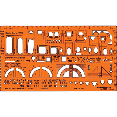 Standardgraph Template, Architect Work Plan I, Beveled, 1:50