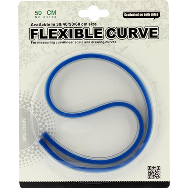 Morn Sun Flexible Curve, Graduated, Wear-resistant Coat, 50 cm, Metal/Vinyl