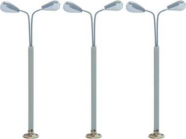 Model Urban Planning, Lighting Column - Double Lamp, 1:100, 3 Post