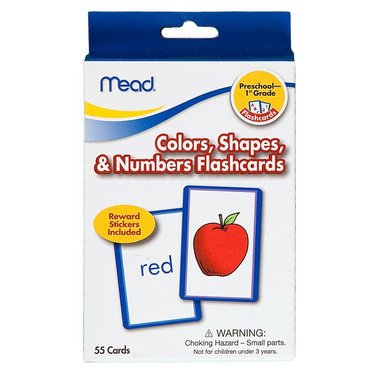 ميد بري سكول فيرست جريد ألوان، أشكال وأرقام بطاقات صور، انجليزي