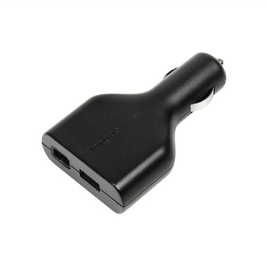 تارجوس شاحن سيارة للكمبيوتر المحمول والاجهزة اللوحية USB، اسود