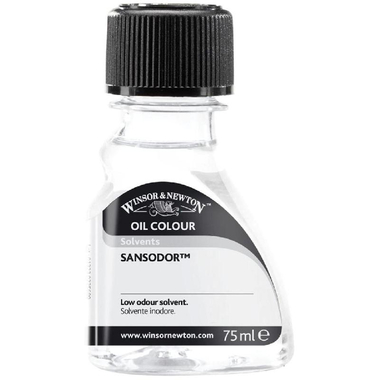 Winsor & Newton Artists' Thinner for Oil Paints, Sansodor, Low Odour Solvent, 75.00 ml ( 2.64 oz )