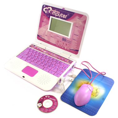 Jiada Computer Learning Educational Laptop, Pink, English, 7 Years and Above