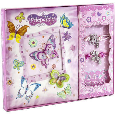 Friendship Journal, Butterfly Organizer & Stationary, Purple