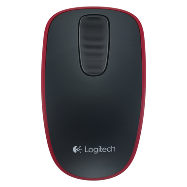 Logitech T400 Zone Touch Mouse, Optical Wireless (2.4 GHz RF), Red