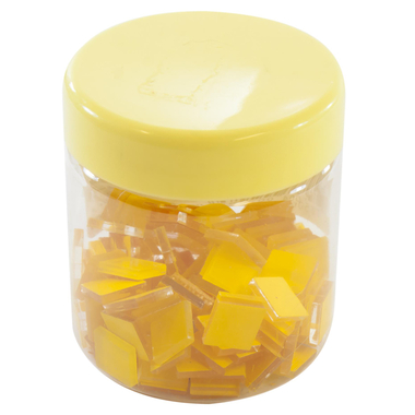 Acrylic Mosaic, Gold, Plain, Square, 100 Pieces, 10 X 10 X 2 mm