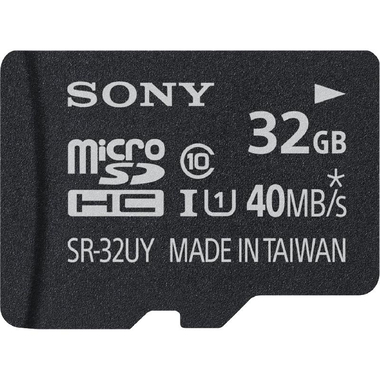 Sony Ultra High Speed SR-32 MicroSDHC, 32 GB, Class 10: Min 10 Mbps Speed Performance