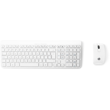 HP C6400 Desktop (Keyboard and Mouse), Wireless (2.4 GHz RF), for Laptop/PC Desktop Computer/CPU (Universal), White