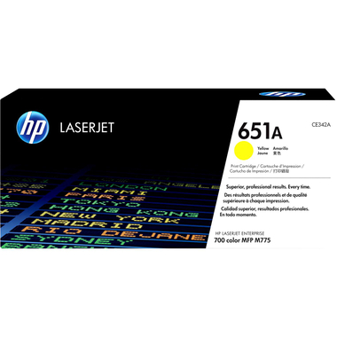 HP 651A Laser Toner, Yellow