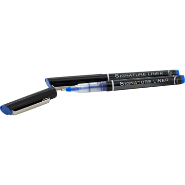 Roco Signature Liner Rollerball Pen, Blue Ink Color, 1.5 mm, Ballpoint, 2 Pieces