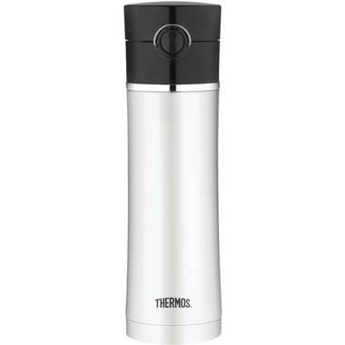 Thermos Travel Mug, Hot/Cold, 470.00 ml ( 16.54 oz ), Black/Silver