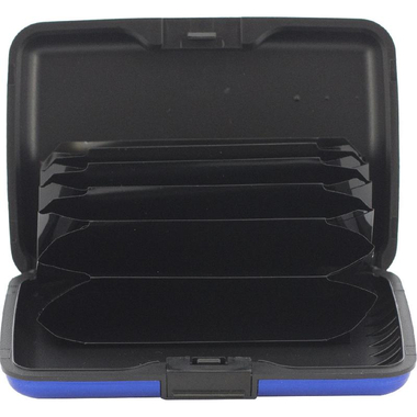 RFID Protection Casual Card Wallet, Aluminum/Plastic, Blue