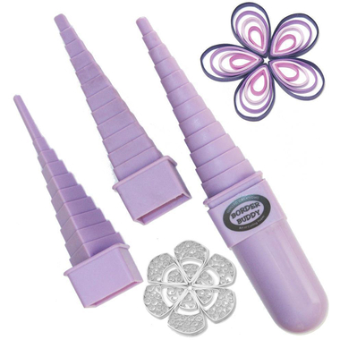 كويلد كرياشنس أداة طي الورق، بوردر بادي بــ3 أشكال، بنفسجي،