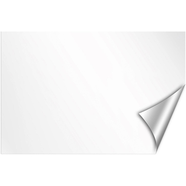 وول بوبس قشر والصق، سبورة رسائل لامعة، قابلة للف مع قلم قابل للمسح، 24 بوصة X 36، ابيض/ ابيض