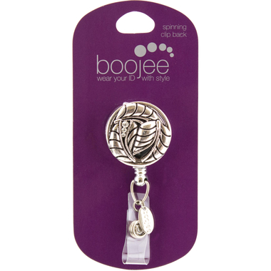 Bonitas Boojee Reels Retractable ID Holder, Vine, Silver